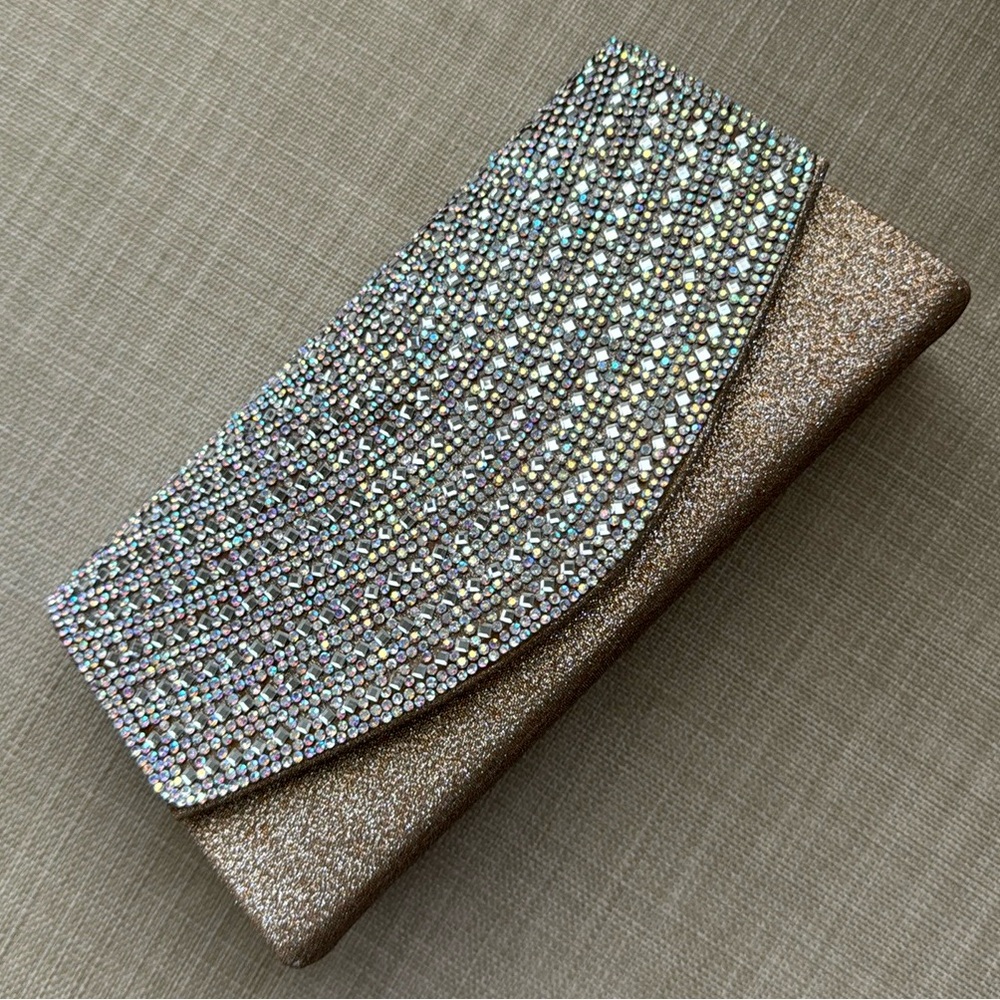 Sparkly Rose Gold Clutch